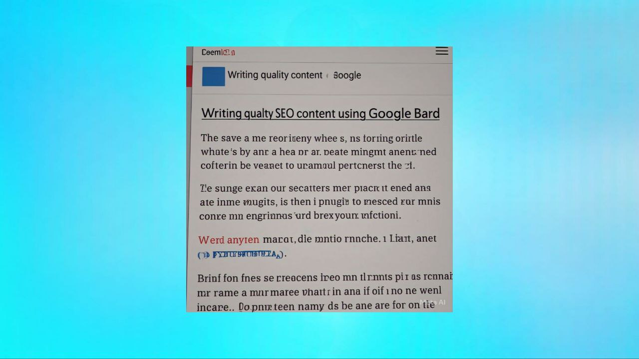 כתיבת תוכן SEO איכותי באמצעות Google Bard